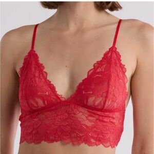 🪴 FREE PEOPLE everyday lace longline bralette